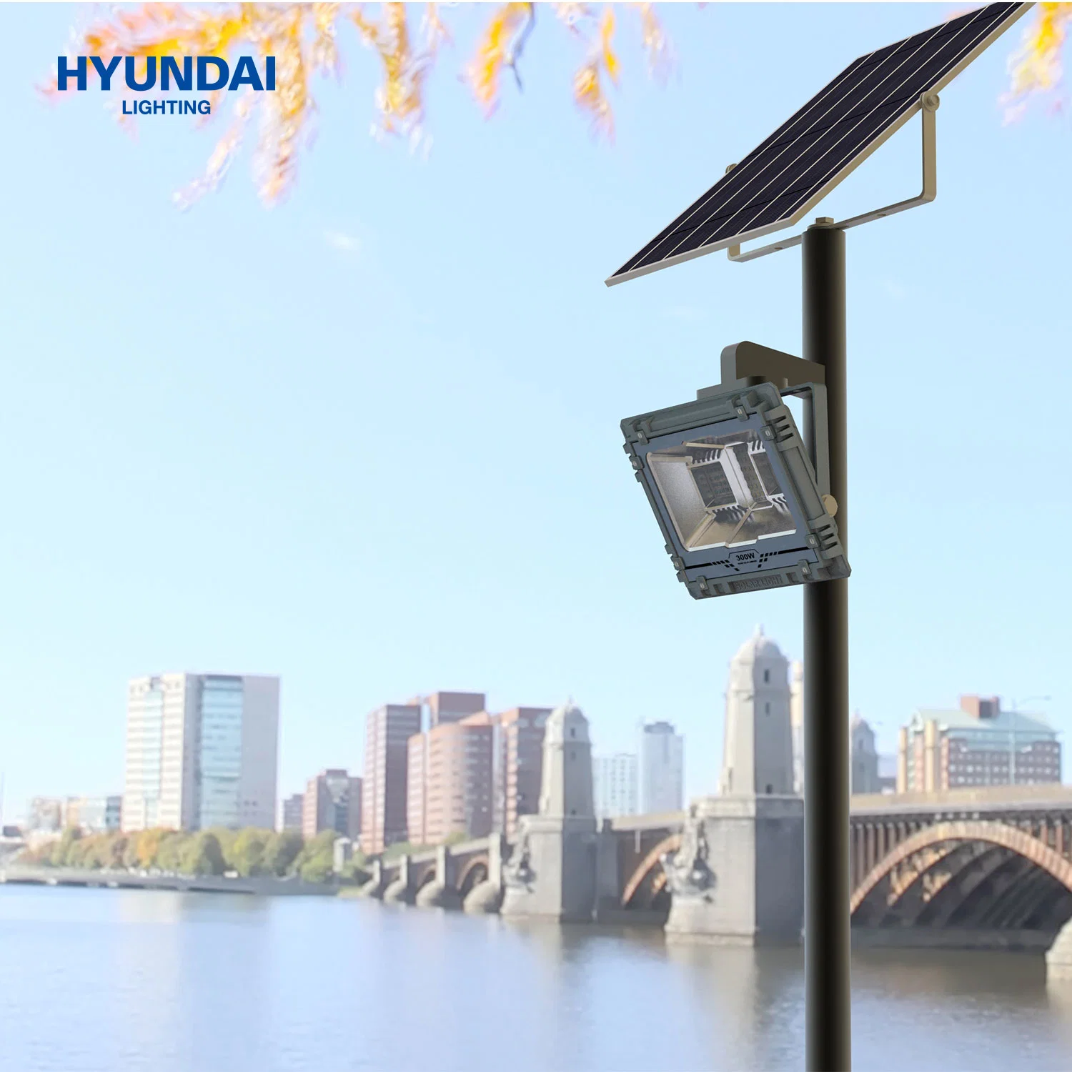 Jardim Solar Street LED IP65 à prova de água de 500 W de alta potência para exterior Holofote