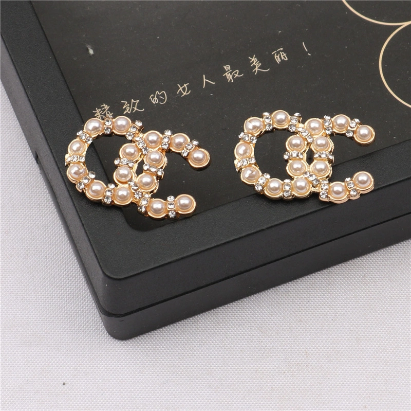 Famous Popular Brands Inspired Designer Hoop Earrings Gold Plated Stainless Steel Jewelry