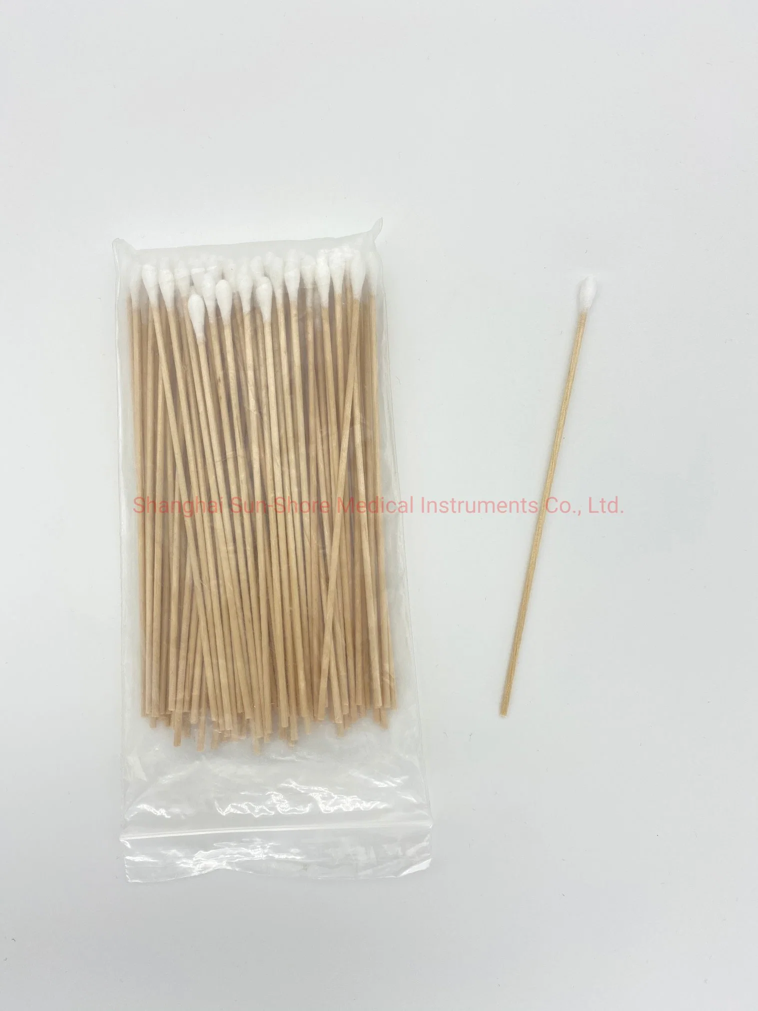 Custom Pure Disposable Bamboo Sticks Ear Clean Buds Medical Cotton Swab CE