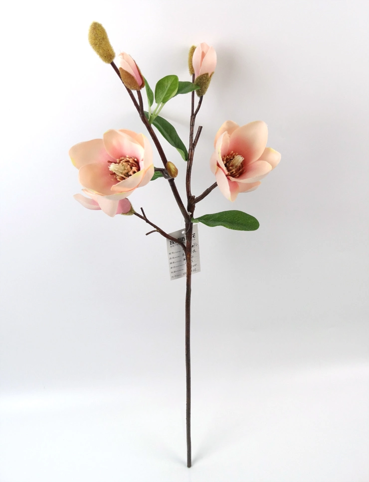 New Design High quality/High cost performance  Indoor Decoration Artificial Single Stem Magnolia Flower