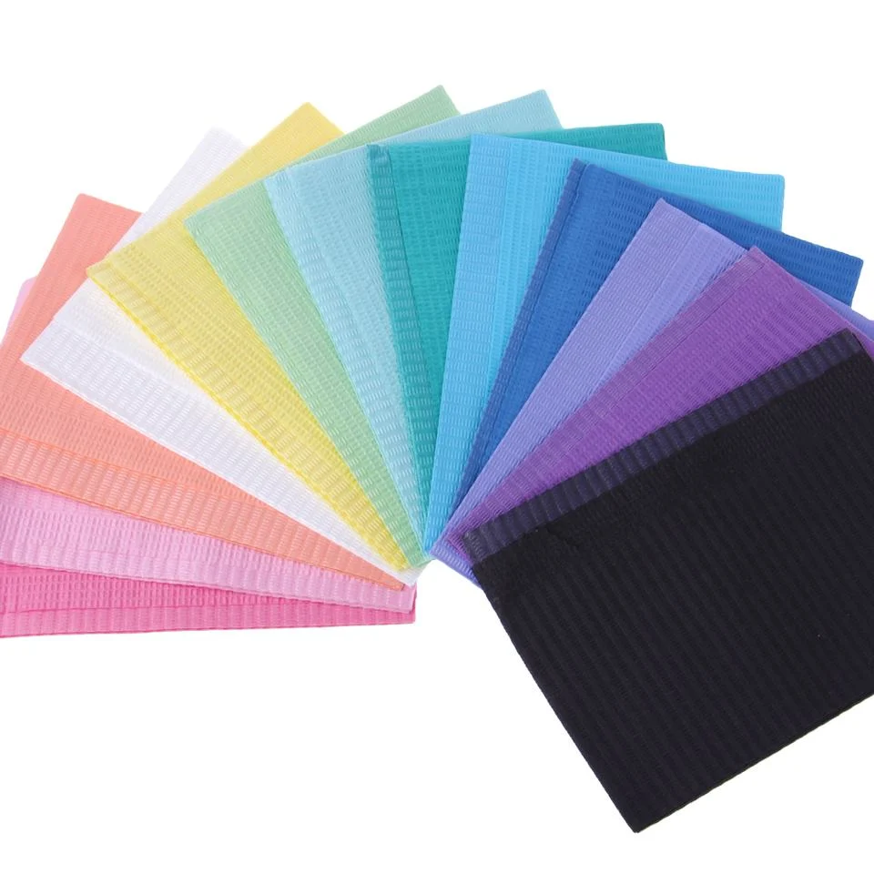 Colorful Medical Napkin Waterproof Beauty Disposable 3 Ply Patient Dental Bibs