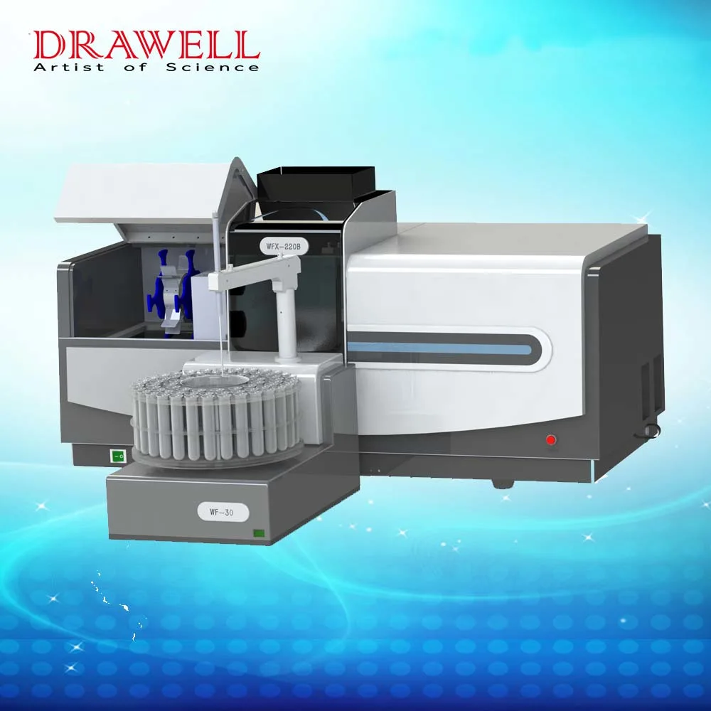 Dw-220un sistema de horno de grafito Lámpara de cátodo hueco de la espectroscopia de absorción Automic Espectrofotómetro de absorción atómica Aas