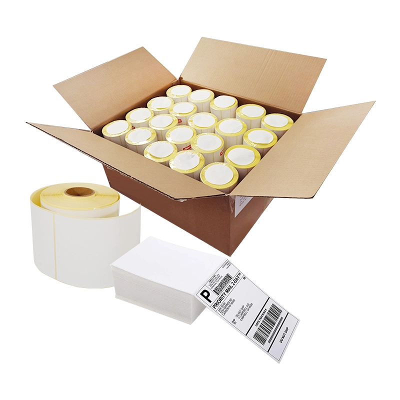 Thermal Labels Paper Sticker Roll Shipping Labels Thermal Transfer Label Adhesive Sticker