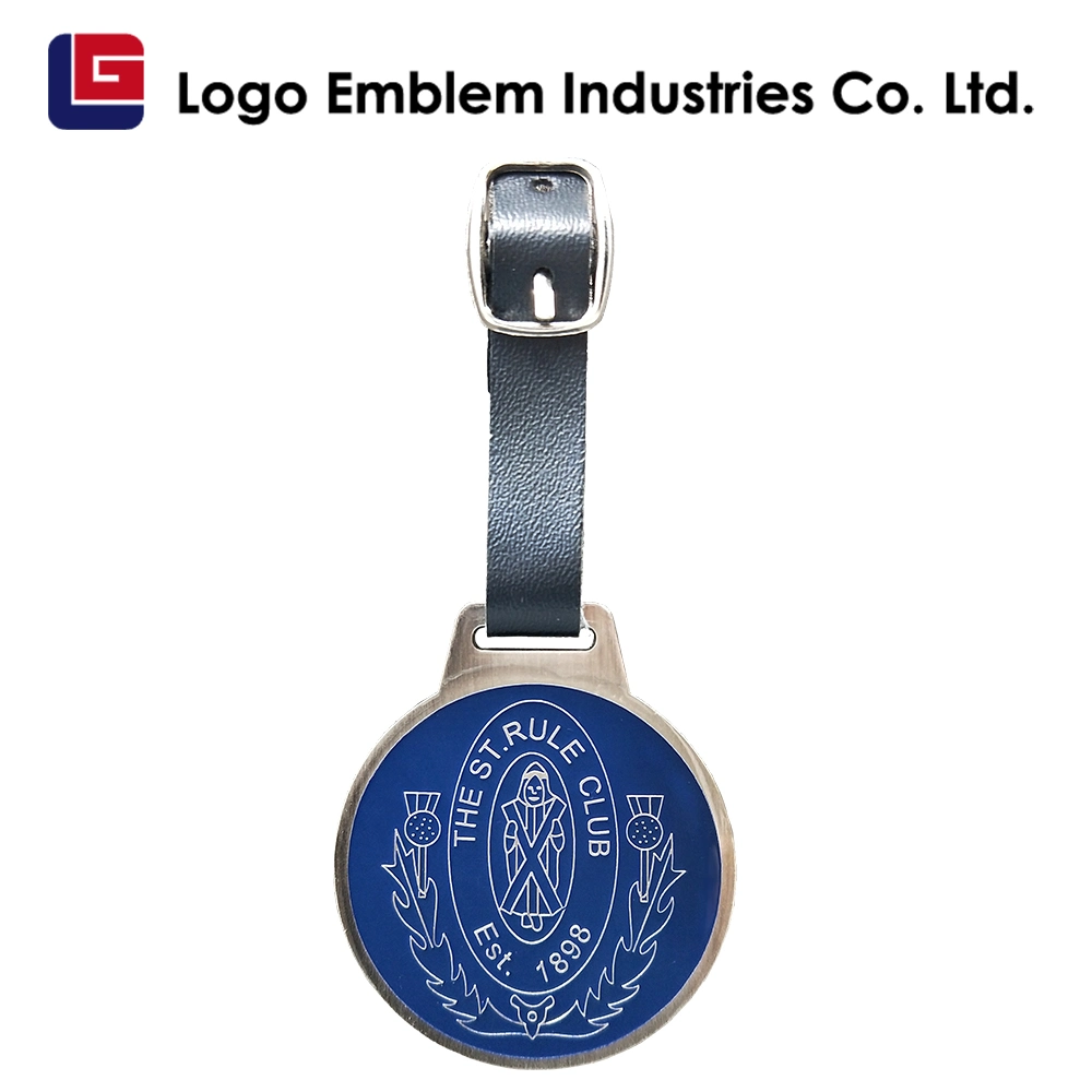 Quality Custom Design Zinc Alloy Leather Luggage Tag-Corporate Gift, Hotel, Golf Club