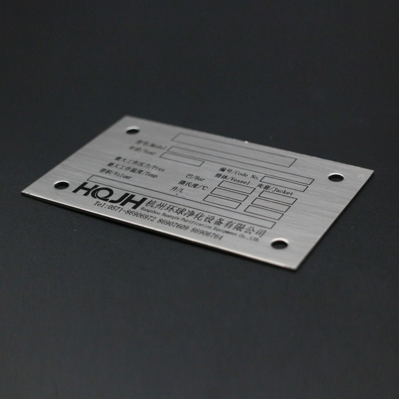 Fabricant de haute qualité des panneaux Les panneaux en acier inoxydable personnalisé Cartes d'affichage des étiquettes de métal