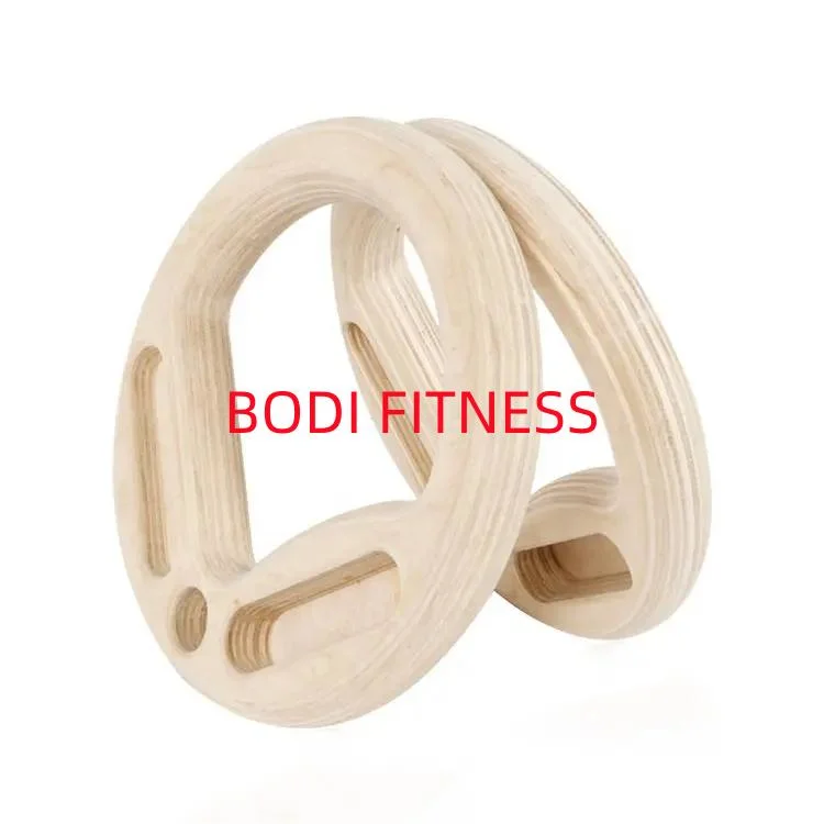 High quality/High cost performance Wood Adjustable Straps Gym Gymnastic Rings