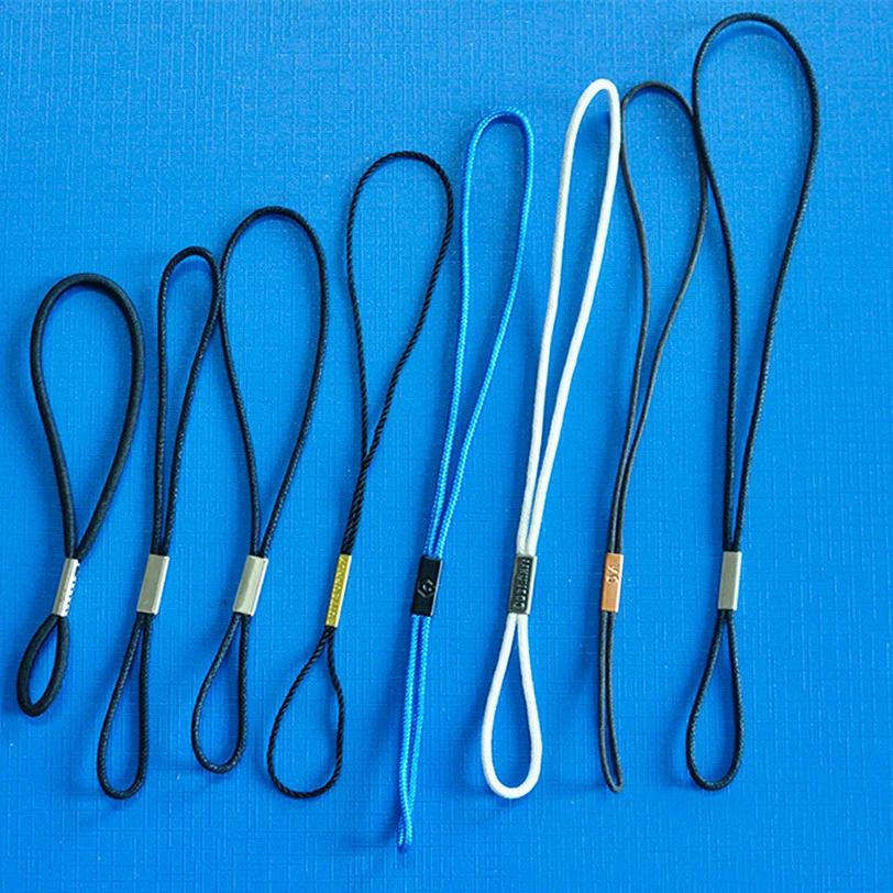 1,5mm Negro Korean Wax Thread Hang Tag String Metal Clip Cuerda de etiqueta