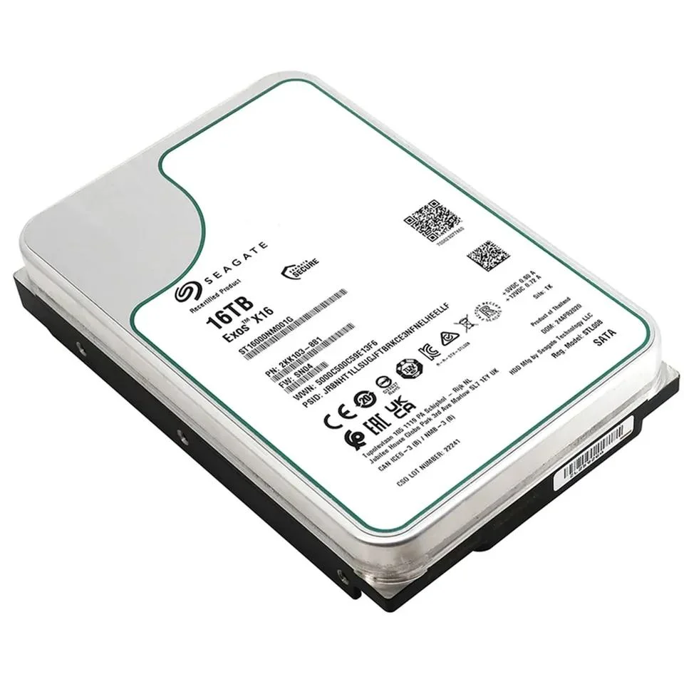 16TB Festplatten MIT x16 7200 U/min, 512e/4kn SATA 6GB/S 256MB Cache 3,5-Zoll-Enterprise-Festplatte St16000nm001g