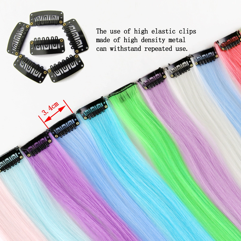 Wholesale/Supplier Price Beauty Fashion 20 Inches Glowing Synthetic Hair One Clip Hair Extension Shining Hair in The Darkness Festival