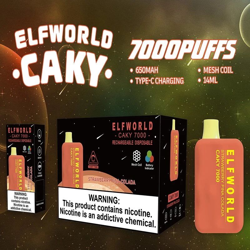 E-cigarrette Elf World Cuky 7000 VAPE sabor desechable