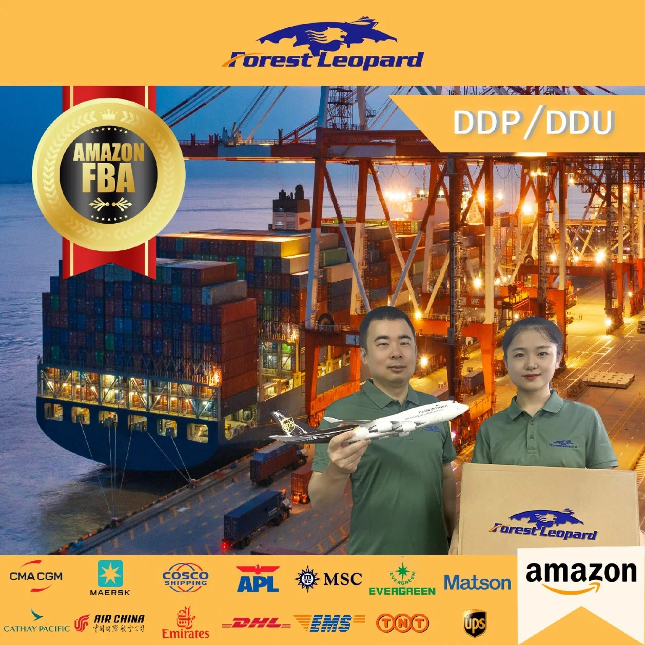 Forestleopard Китай Au Europe США Канада DDP Air Sea Агент по доставке груз Quanzhou Yiwu Guangzhou Shipper Logistics