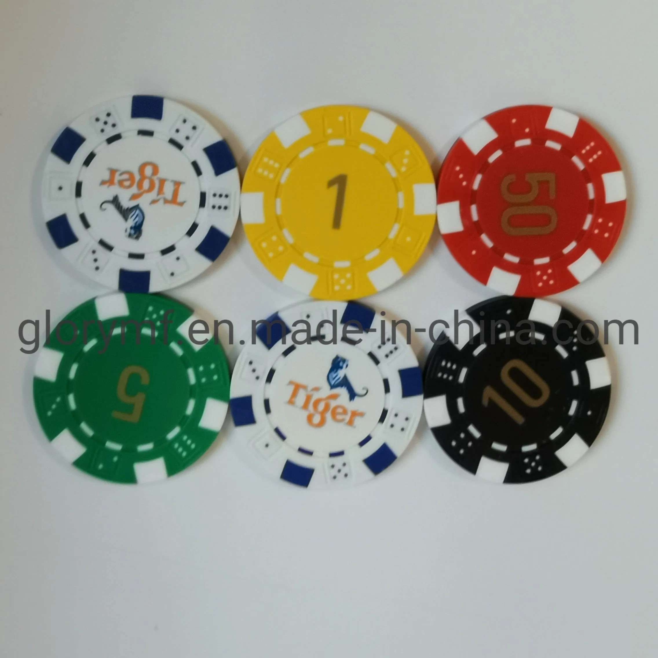 Custom Logo and Color Plastic Game Poker Chips