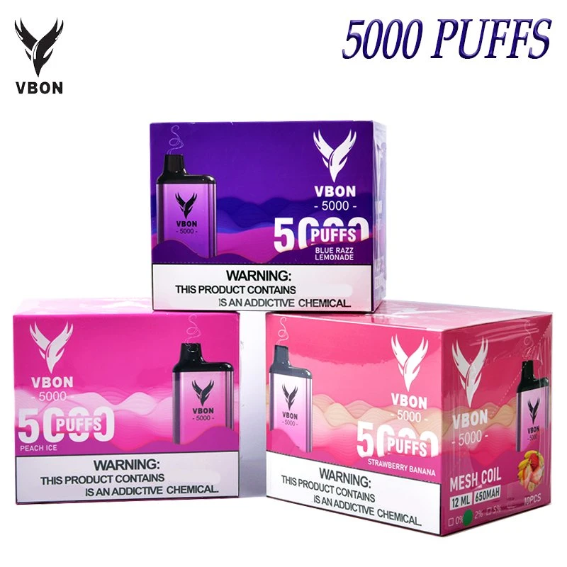 Vbon Bar 5000 Puffs Mesh Coil Rechargeable Puff 5000 Vapoter