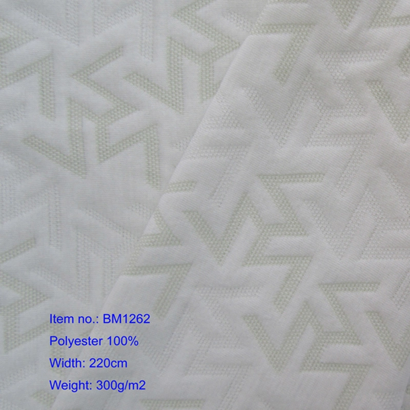 New Style Luxury Machine Knitted Ticking Polyester Jacquard Mattress Fabric with 300GSM