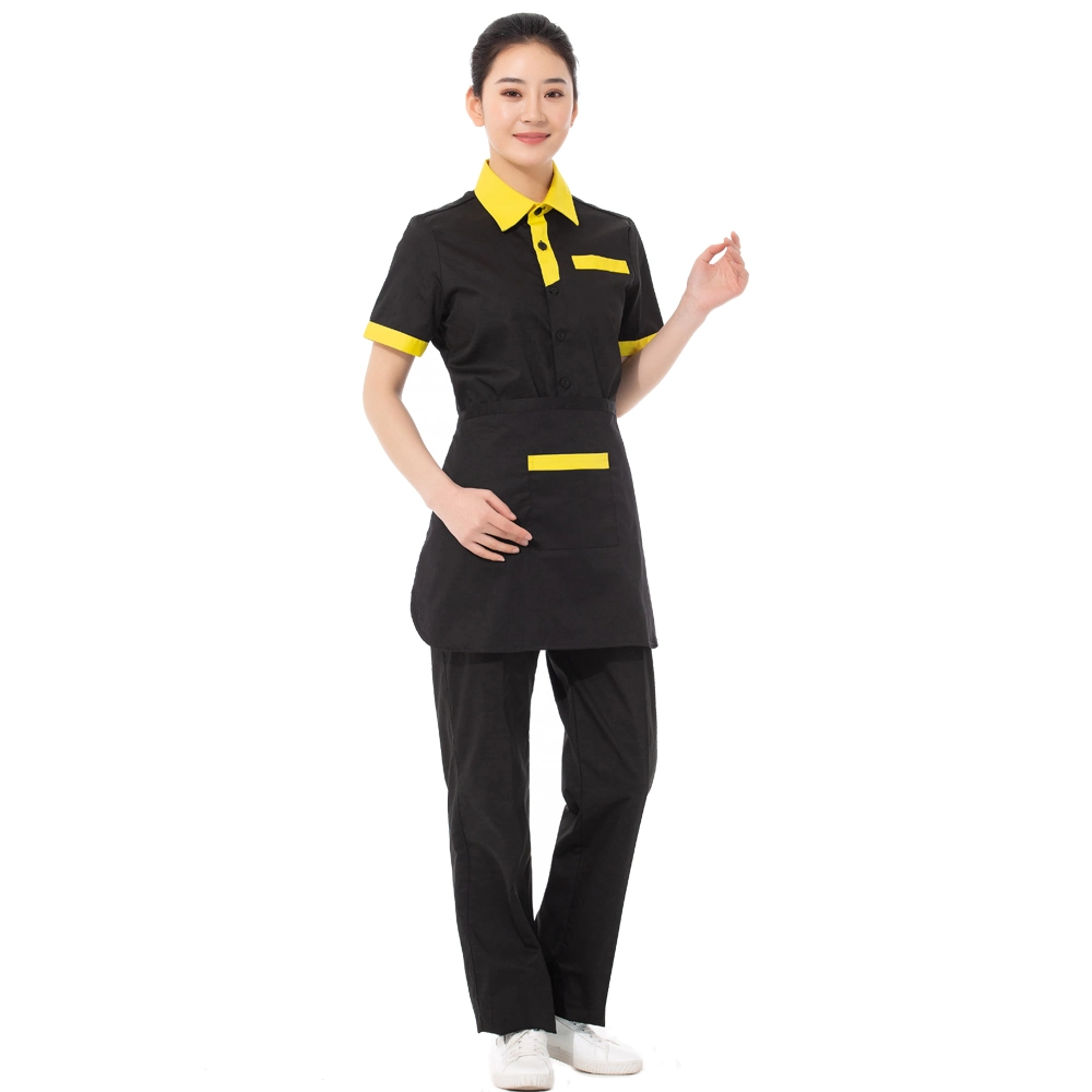 Wholesale/Supplier Hotel Restaurant Unisex Busperson Shirts Waiter Workwear Uniform