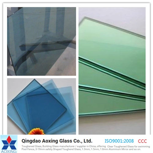 Lake Blue/Color/Tinted/Clear Toughened/Float Reflective Glass for Building/Window