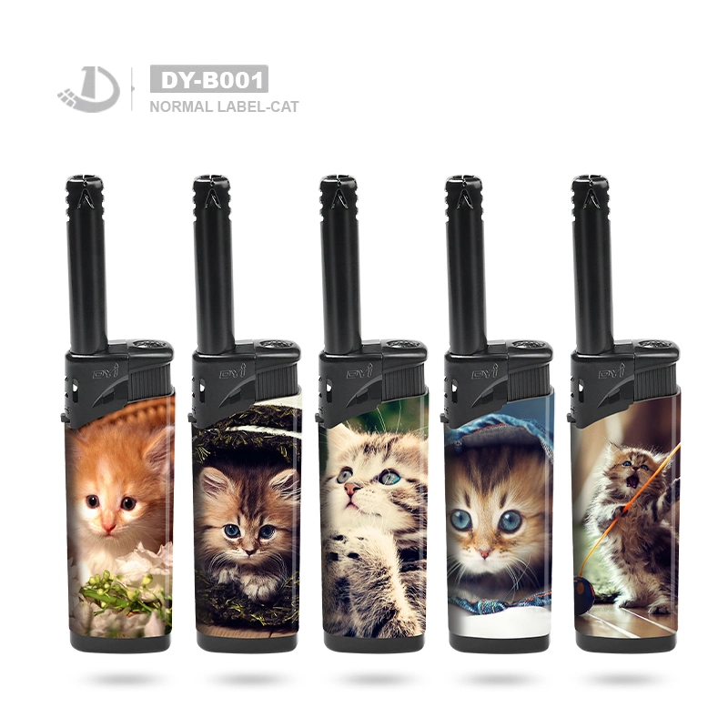 Einweg Custom Electric Candle Feuerzeug hohe Qualität Küche BBQ Feuerzeug Mit niedlicher Katze