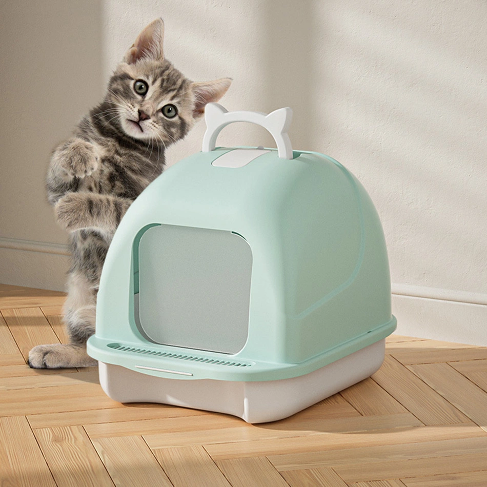 Big Plastic Cat Litter Box & Accessories