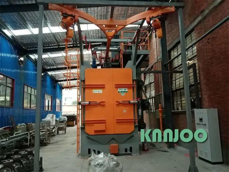 180*2kg Hanger Type Shot Blasting Machine Remove Welding Slag and Oxide Scale