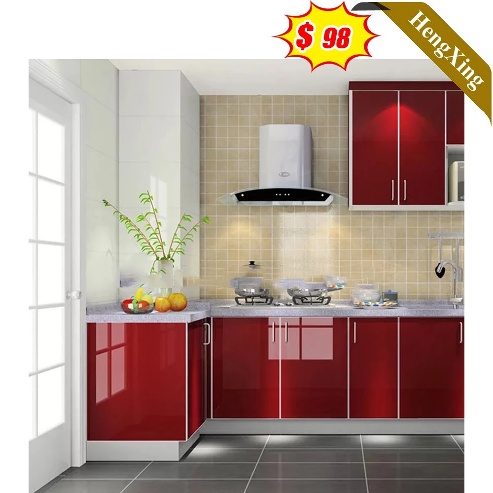 New Product Melamine Laminate Home Furniture Kitchen Cabinet L Shaped Kitchen Designs Mini Kitchen