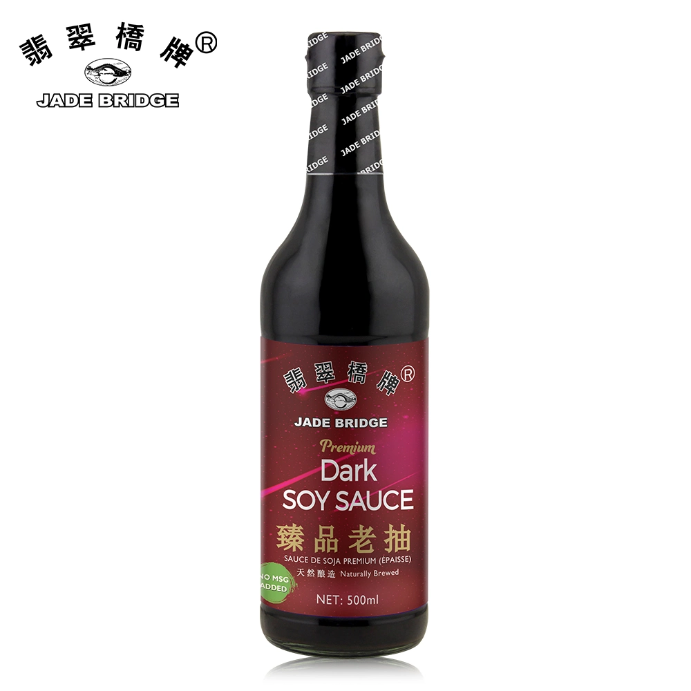 Naturally Brewed Soybean Sauce Seasonings Wholesale/Supplier Jade Bridge 250 Ml Premium Dark Soy Sauce