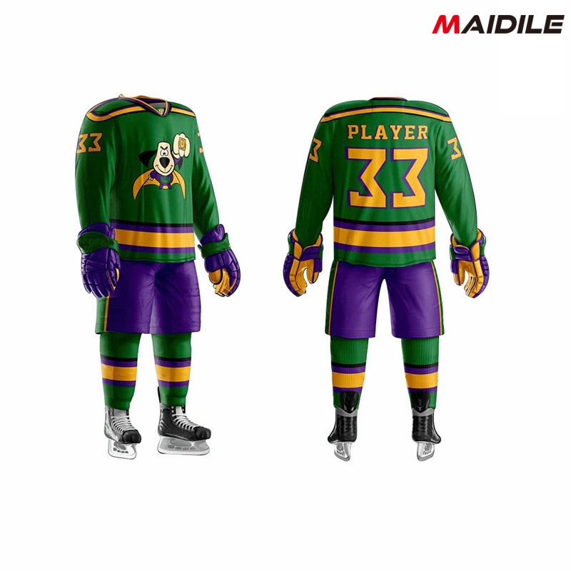 Custom New Design Sublimation Quick Dry Polyester Team Ice Hockey Jersey