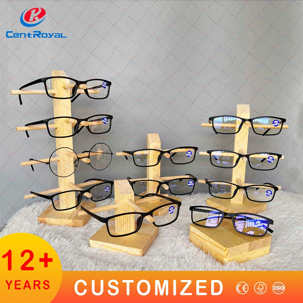 Lunettes de soleil en bois personnalisé lunettes Présentoir de lunettes Stand Supermarché