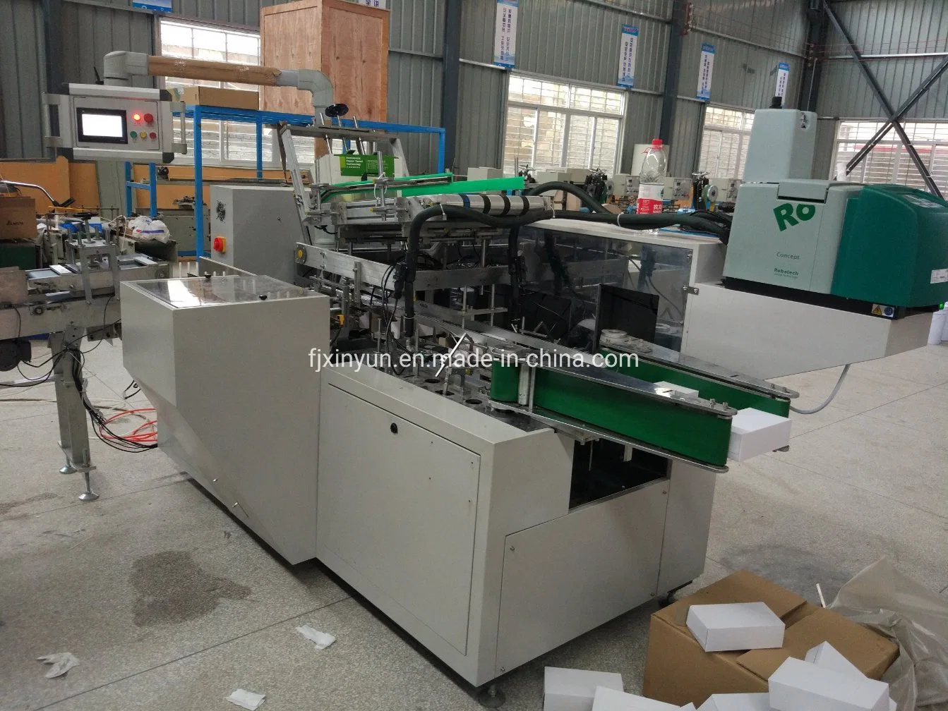 Full Automatic Facial Tissue Paper Cardboard Box Packing Machinery