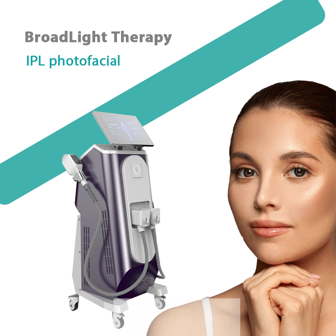 2 Handles Broadband Light IPL Machine for Hair Removal Photofacial