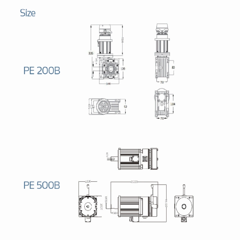 Motorsteuerung für Türservosystem aus PVC (A4-PE200B)