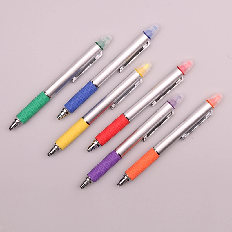 Wholesale/Supplier Promotional 2 in 1 Ball Pen with Highlighter Marker for School and Office