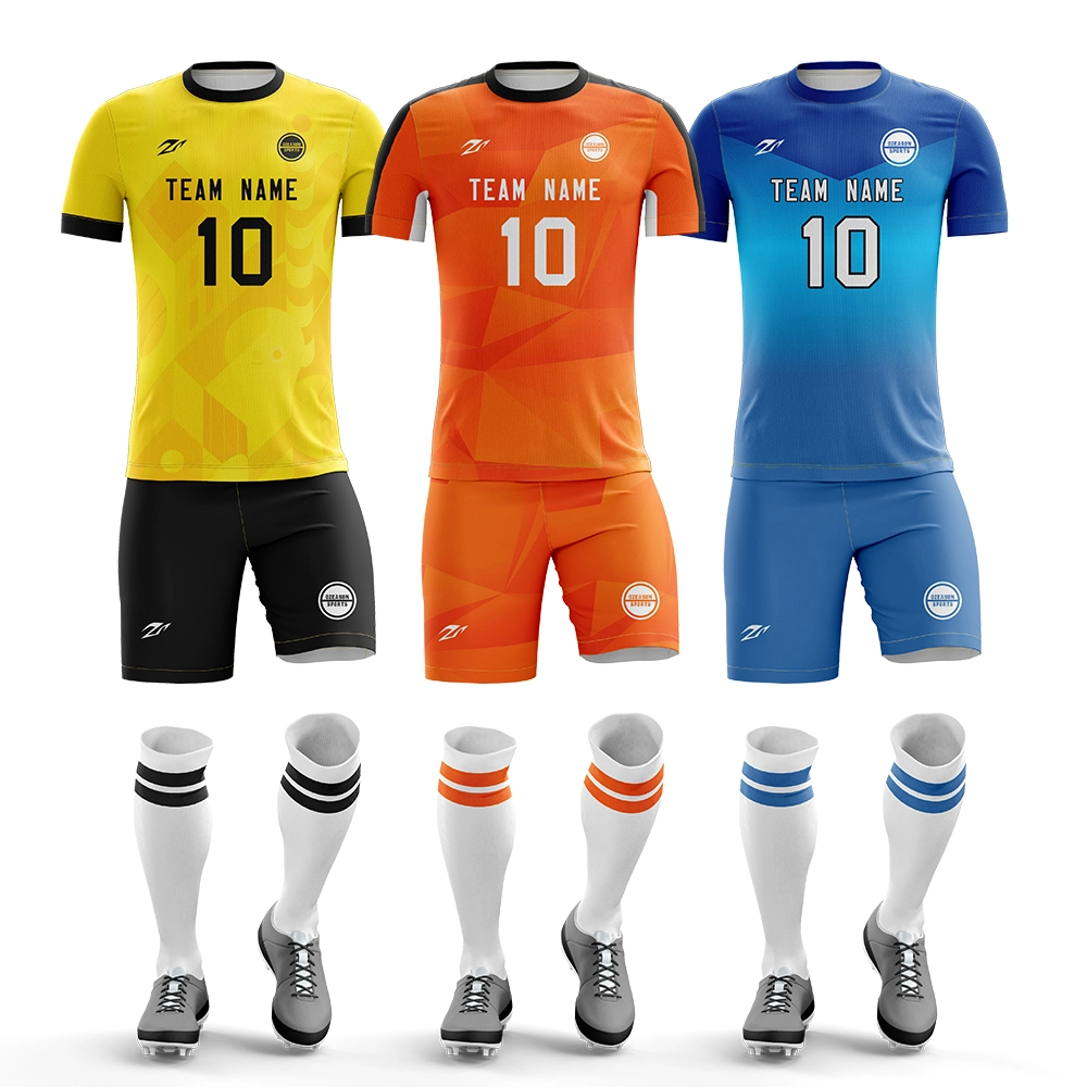 Custom Number Logo Sublimation Soccer Jersey Set Young Soccer Training Team Wear for Men