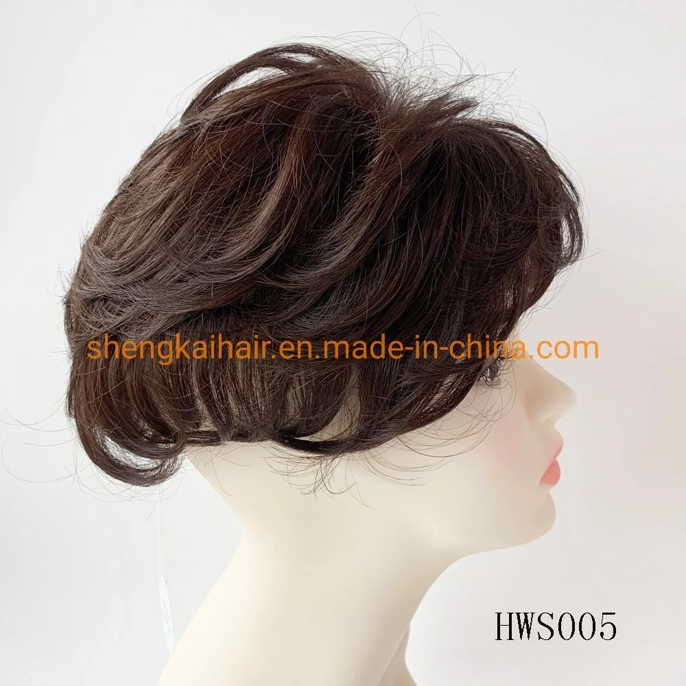 Wholesale/Supplier Premium Full Handtied Human Hair Synthetic Hair Mix Synthetic Hair Pieces for Women