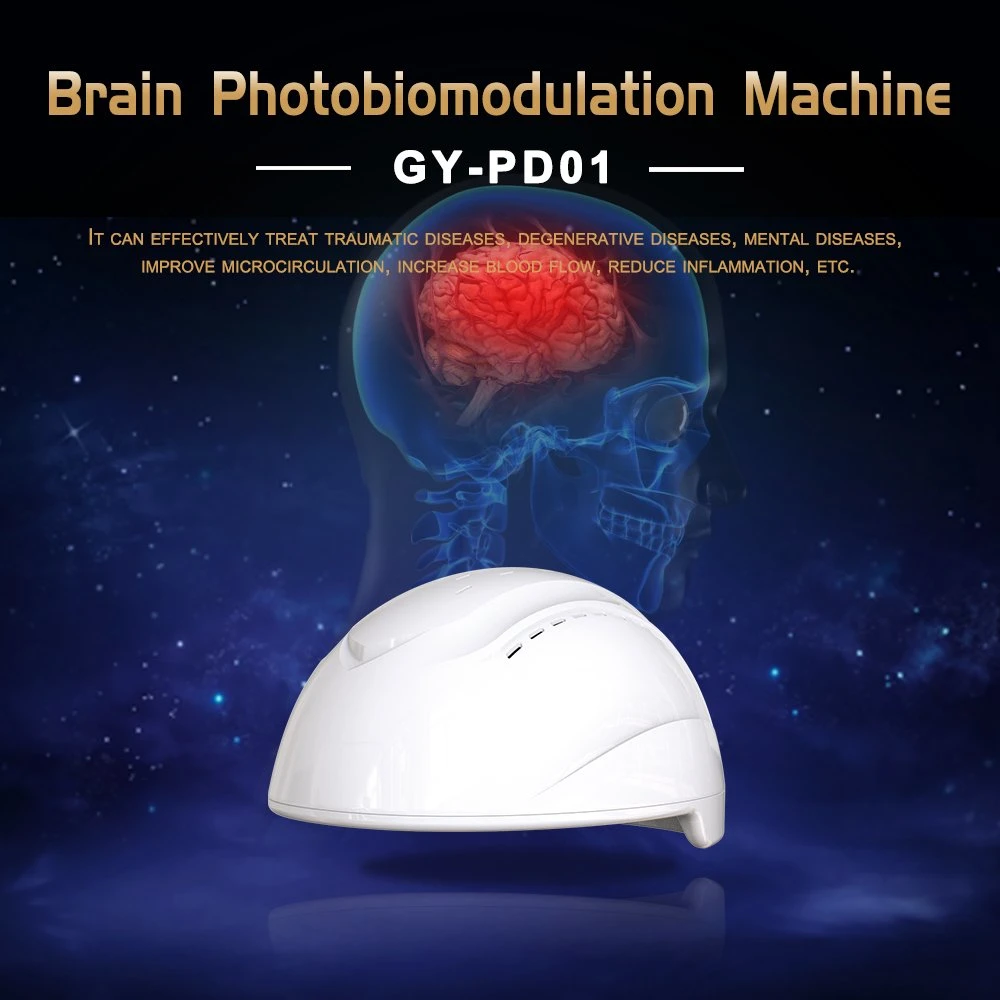 Parkinson Alzheimer alivio del dolor Luz pulsada 40Hz LED Luz roja Casco de terapia