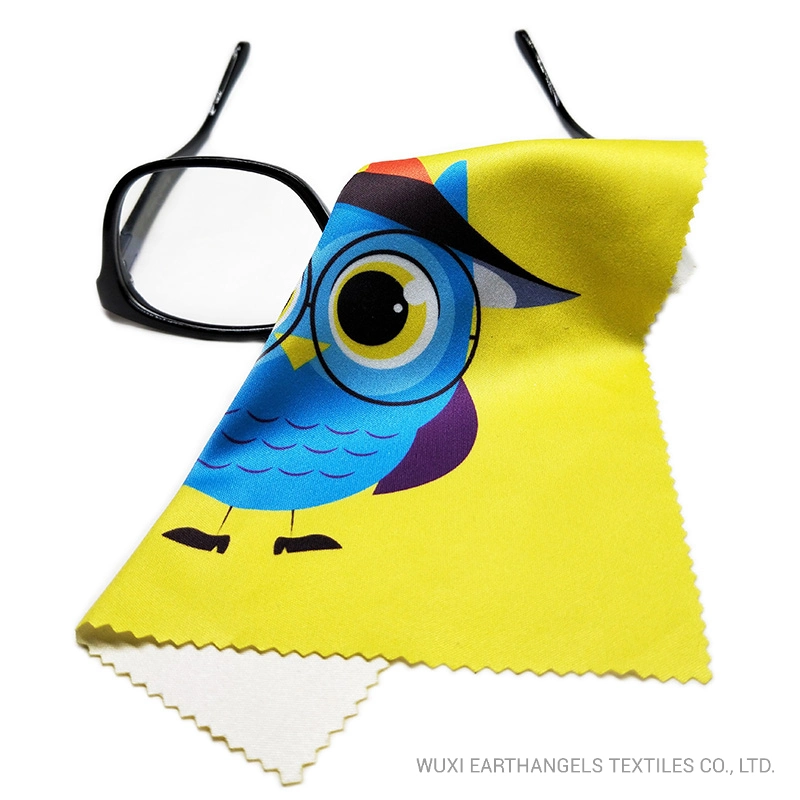 Custom Microfiber Eyeglasses Glasses Cleaning Cloth with Zigzag Edge