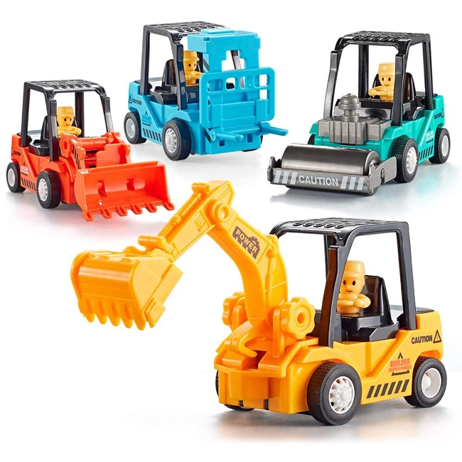 Construction en plastique de voiture de l'alimentation de friction chariot Dump excavatrice Bullozer Toddler Toys Emulational camion jouet pour les garçons et Girlds