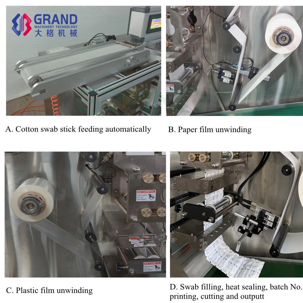 Nsl-260b Automatic Cotonete Strip embaladora Garganta de Teste de Amostragem de algodão Stick máquina de embalagem