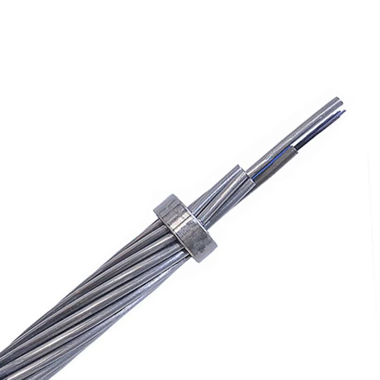 Opgw Fiber Optic Communication Cable Stainless Steel Tube 20% Acs Optical Fiber Opgw Communication Cable 12core 24core 48core