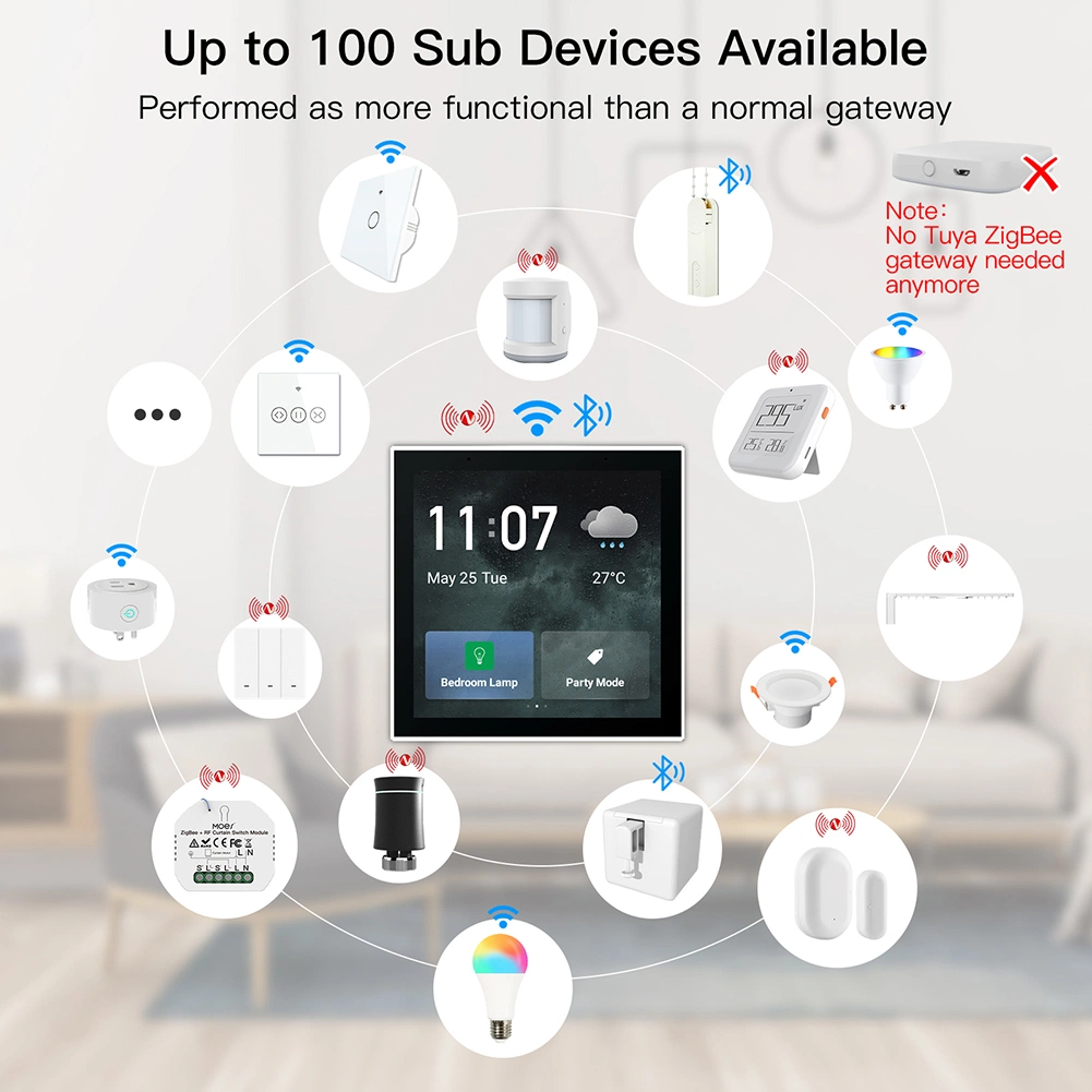 Casa inteligente sistema de Controle Central Painel de Ecrã Táctil Sistema integrado conecta todos Tuya WiFi Zigbee Dispositivos Inteligentes Tudo em Um