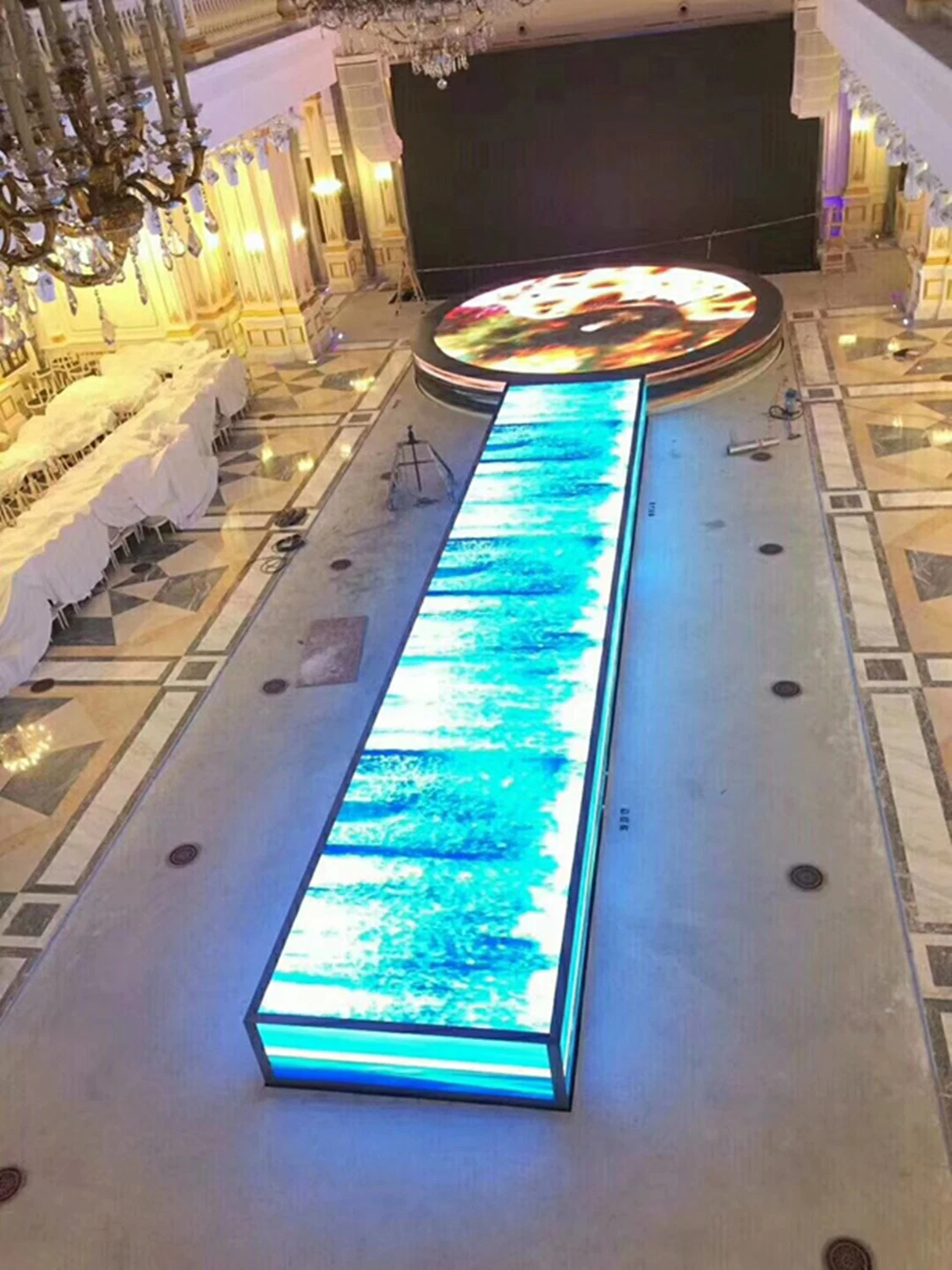 Outdoor P6.25 500*1000mm Wedding Party Portable LED Dance Floor Dancing Tile Display