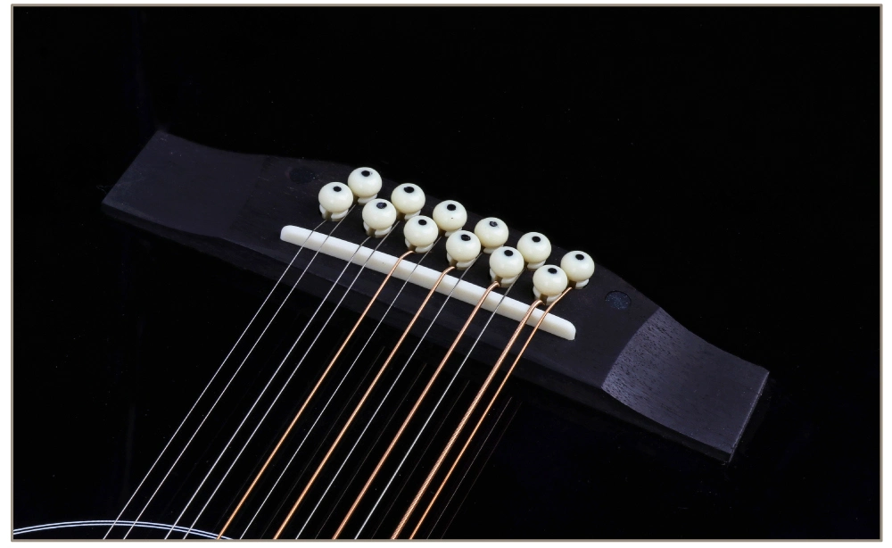 Personalizado de 12 cuerdas de guitarra acústica de la fábrica China Wholesale Guitarra acústica eléctrica