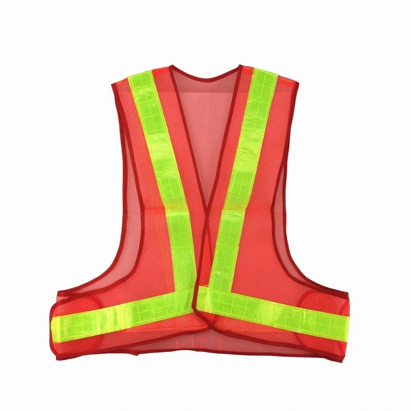 Polyester High Visibility Yellow Warning Reflective Safety Jacket Vest