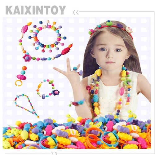 Personalisierte Mädchen Schmuck Spielzeug Kunststoff Perlen Set Lustige DIY Kinder Handwerk