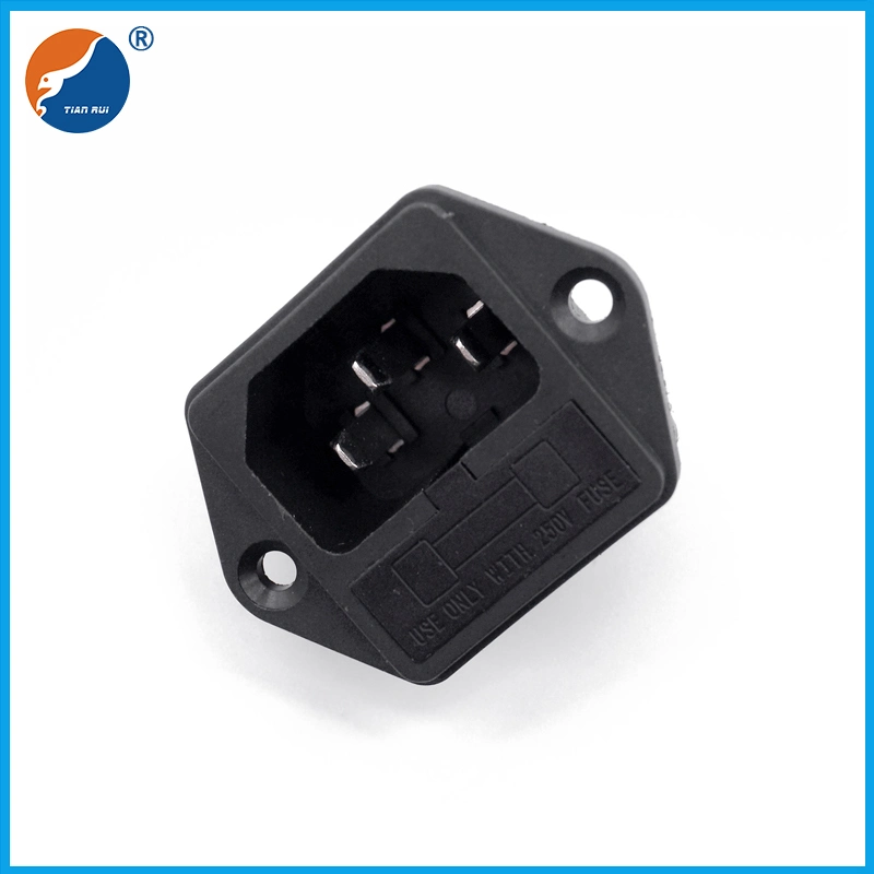 10A 2 Pin AC Power Socket AC Socket Outlet with Fuse