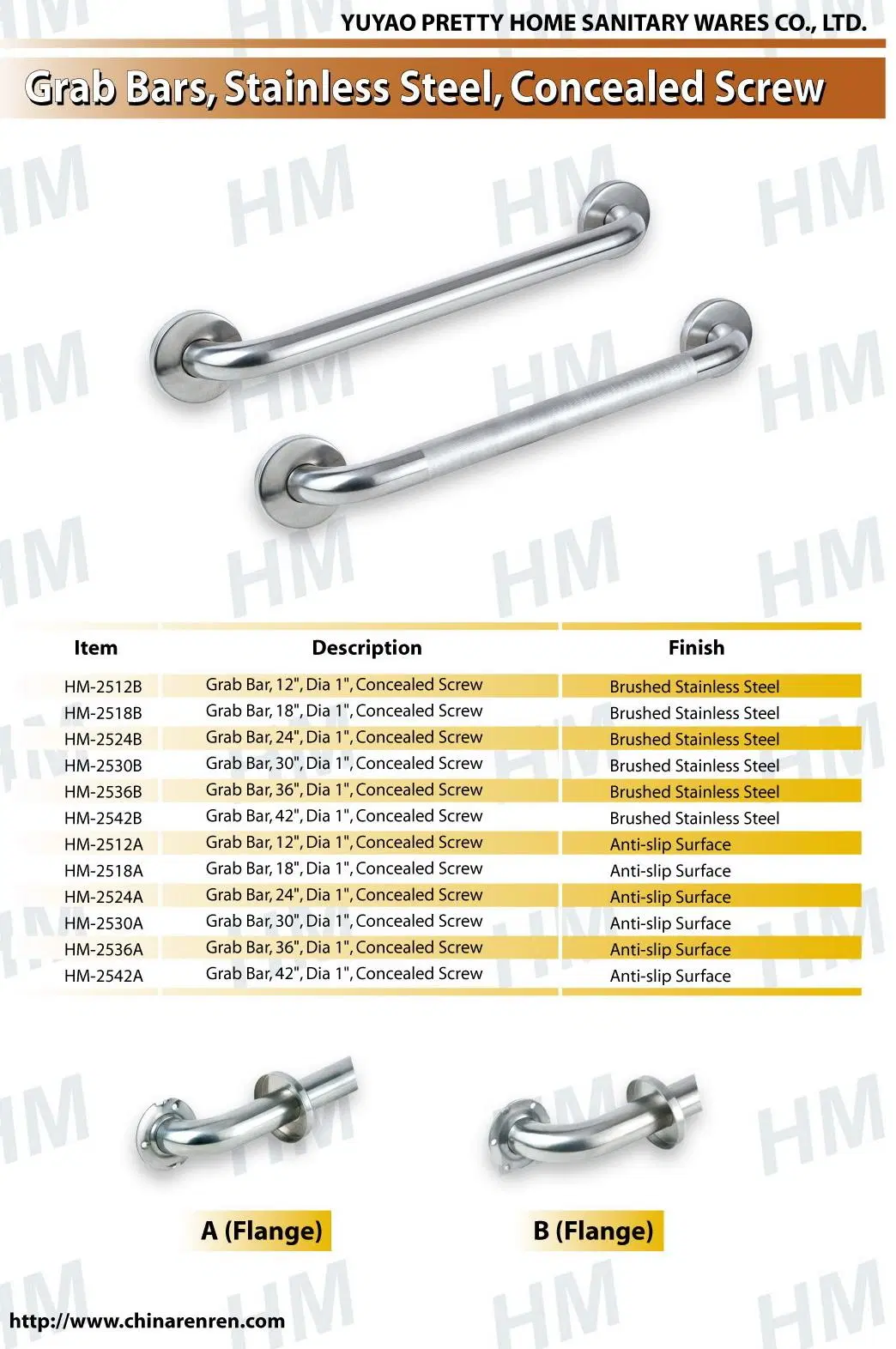 Wholesale/Supplier Antislip Bathroom Grab Bar Grab Bar Stainless Steel Swimming Pool Grab Bars