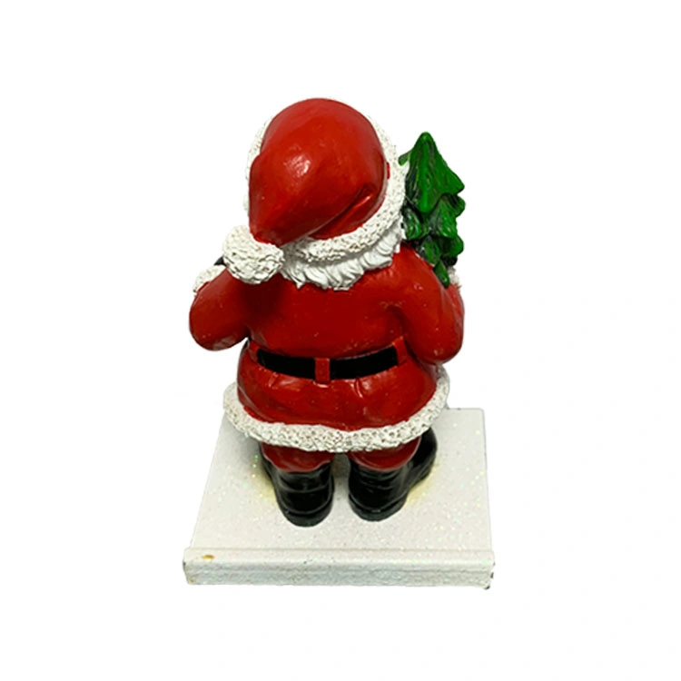 Seasonal Xmas Decor Christmas Polyresin Handmade Santa Claus Stockings & Holders Stand