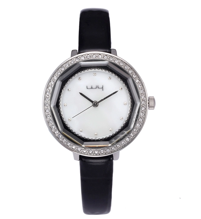 Ultra Thin Fashion Leather Strap Quartz Ladies Wrist Watch Wy-048