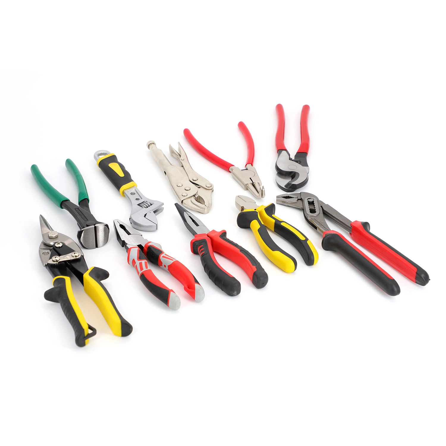 Professional Combination Pliers, Hand Tool, Hardware, Made of CRV, Pearl-Nickel Plated, Nickel Plated PVC Handles, German Type, Diagonal Cutting Pliers