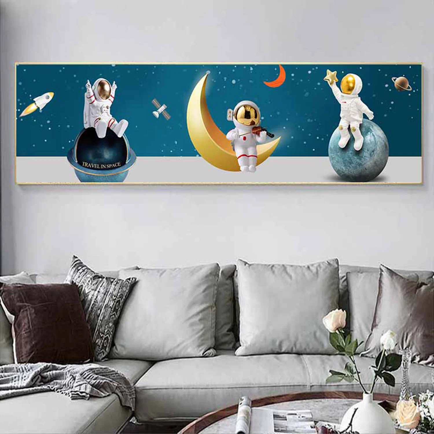 40cm*160cm de porcelana Cristal Seascape cabecero de la pintura pinturas decorativas