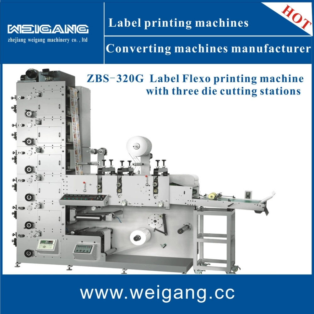 Multicolor Flexo Printing Machine with Die Cutting and Slitting Stations
